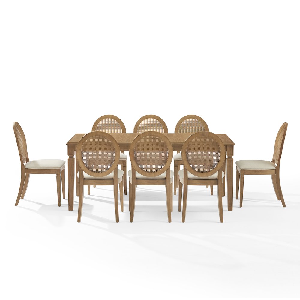 Katia 9Pc Dining Table Set For 8 Cane-Back Chairs – Table & 8 Cane-Back Chairs