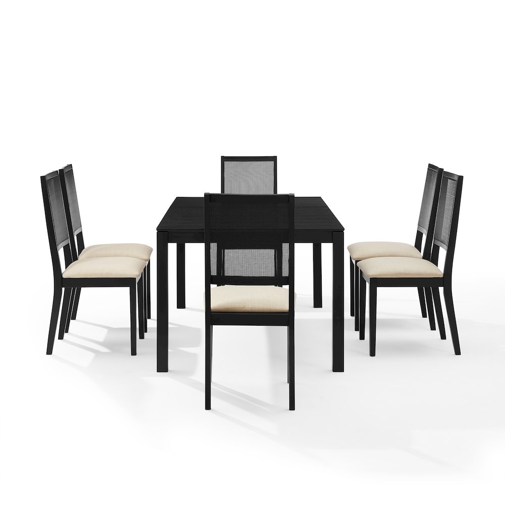 Greer 7-Piece Dining Table Set For 6 – Table & 6 Chairs