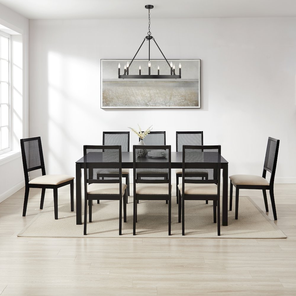 Greer 9-Piece Dining Table Set For 8 – Table & 8 Chairs