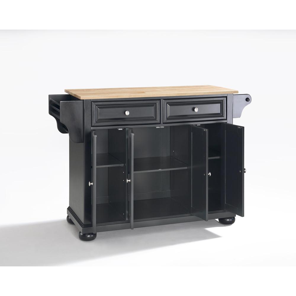 Alexandria Wood Top Full Size Kitchen Island/Cart