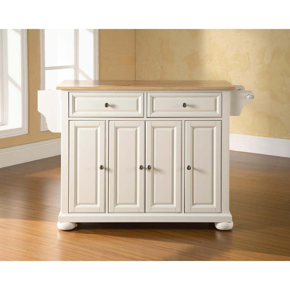 Alexandria Wood Top Full Size Kitchen Island/Cart