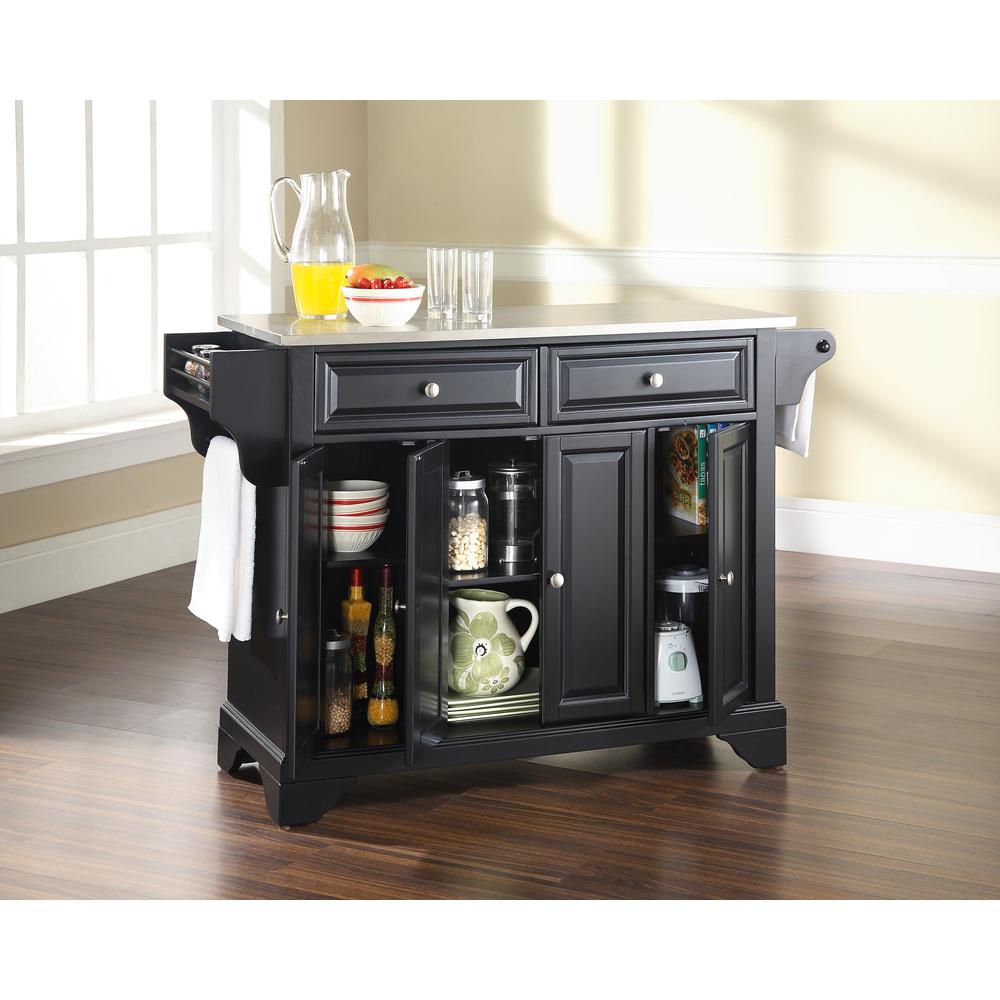 Lafayette Stainless Steel Top Full Size Kitchen Island/Cart