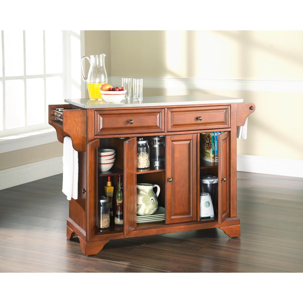 Lafayette Stainless Steel Top Full Size Kitchen Island/Cart