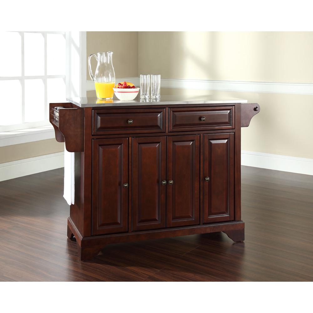 Lafayette Stainless Steel Top Full Size Kitchen Island/Cart