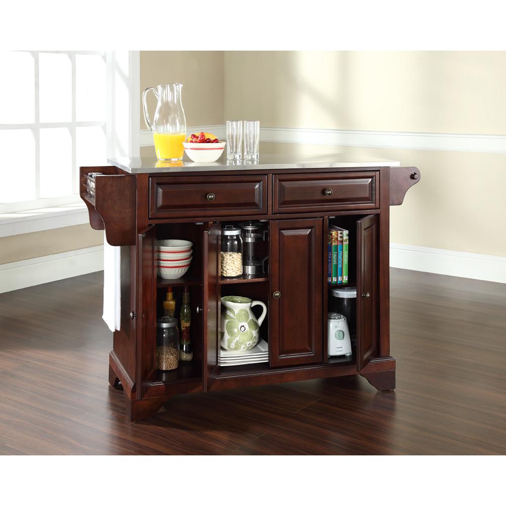 Lafayette Stainless Steel Top Full Size Kitchen Island/Cart