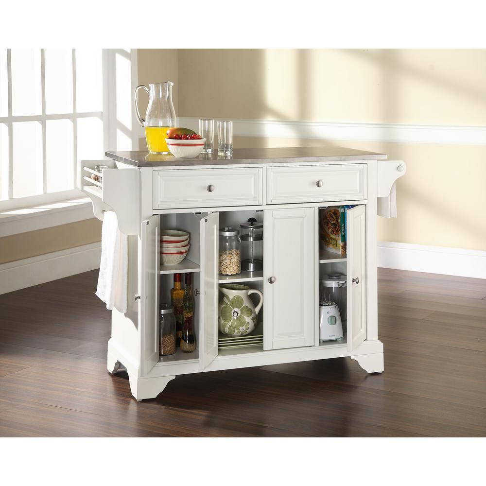 Lafayette Stainless Steel Top Full Size Kitchen Island/Cart
