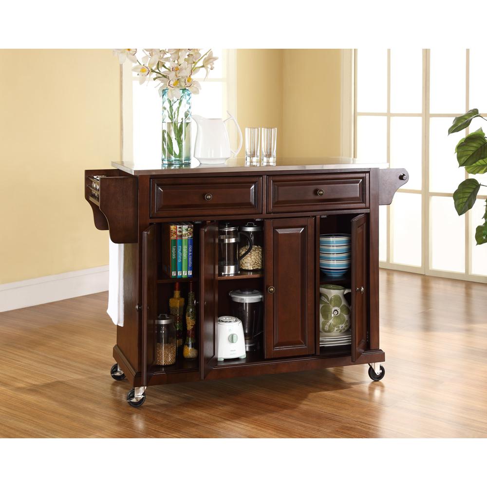 Full Size Stainless Steel Top Kitchen Cart