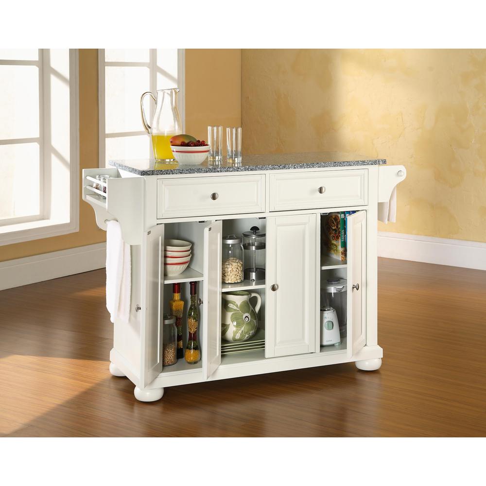 Alexandria Granite Top Full Size Kitchen Island/Cart