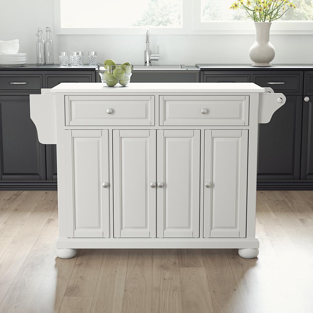 Alexandria Stone Top Full Size Kitchen Island/Cart
