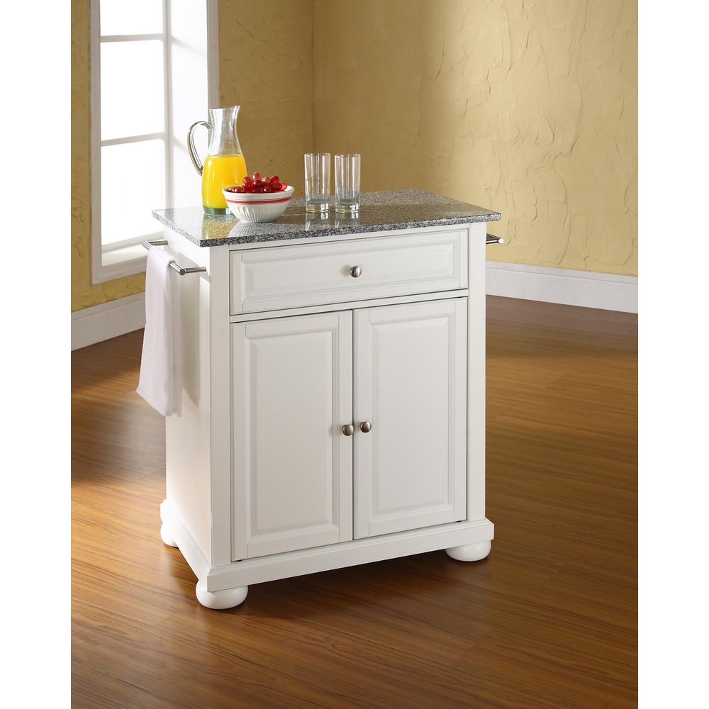 Alexandria Granite Top Portable Kitchen Island/Cart