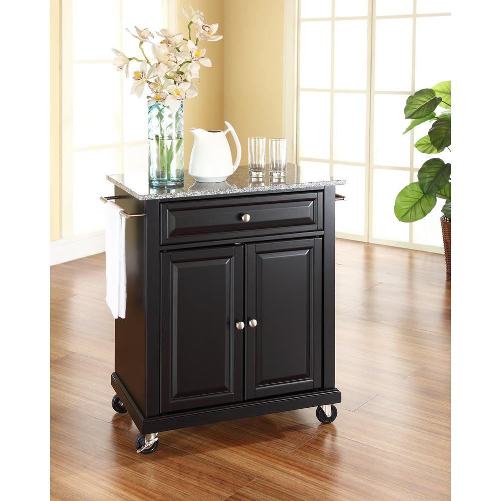 Compact Granite Top Kitchen Cart