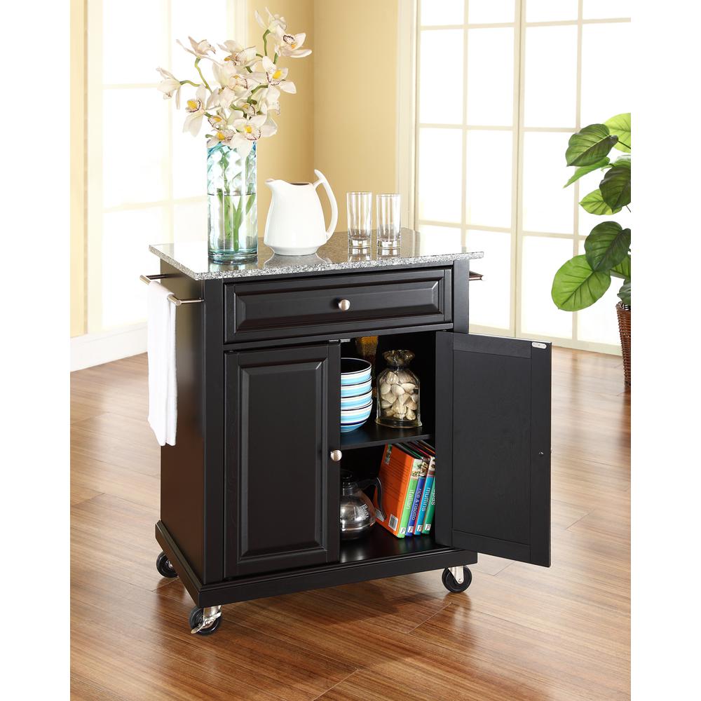 Compact Granite Top Kitchen Cart