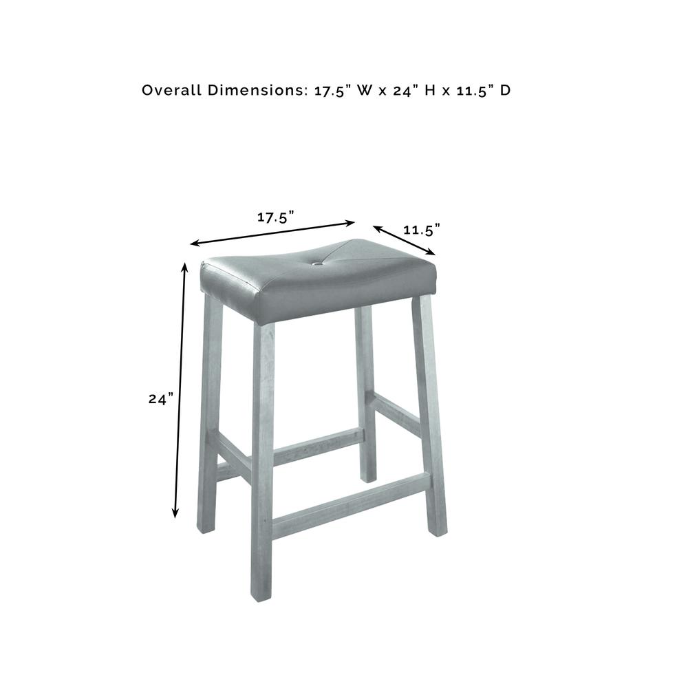 Clifton Kitchen Island W/Uph Saddle Stools – Kitchen Island & 2 Stools