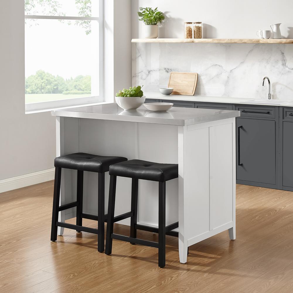 Kitchen Island & 2 Stools
