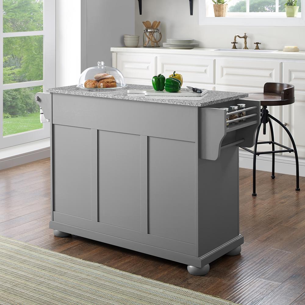Alexandria Granite Top Full Size Kitchen Island/Cart