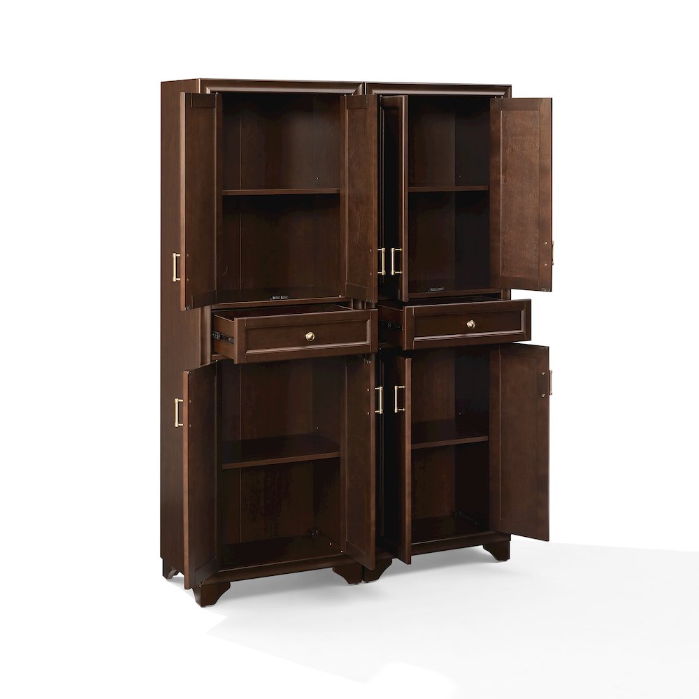 Tara 2-Piece Kitchen Storage Pantry Set Brown – 2 Pantries