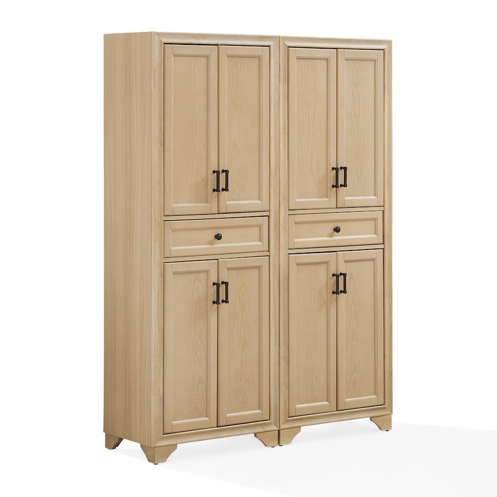 Tara 2-Piece Kitchen Storage Pantry Set Natural – 2 Pantries