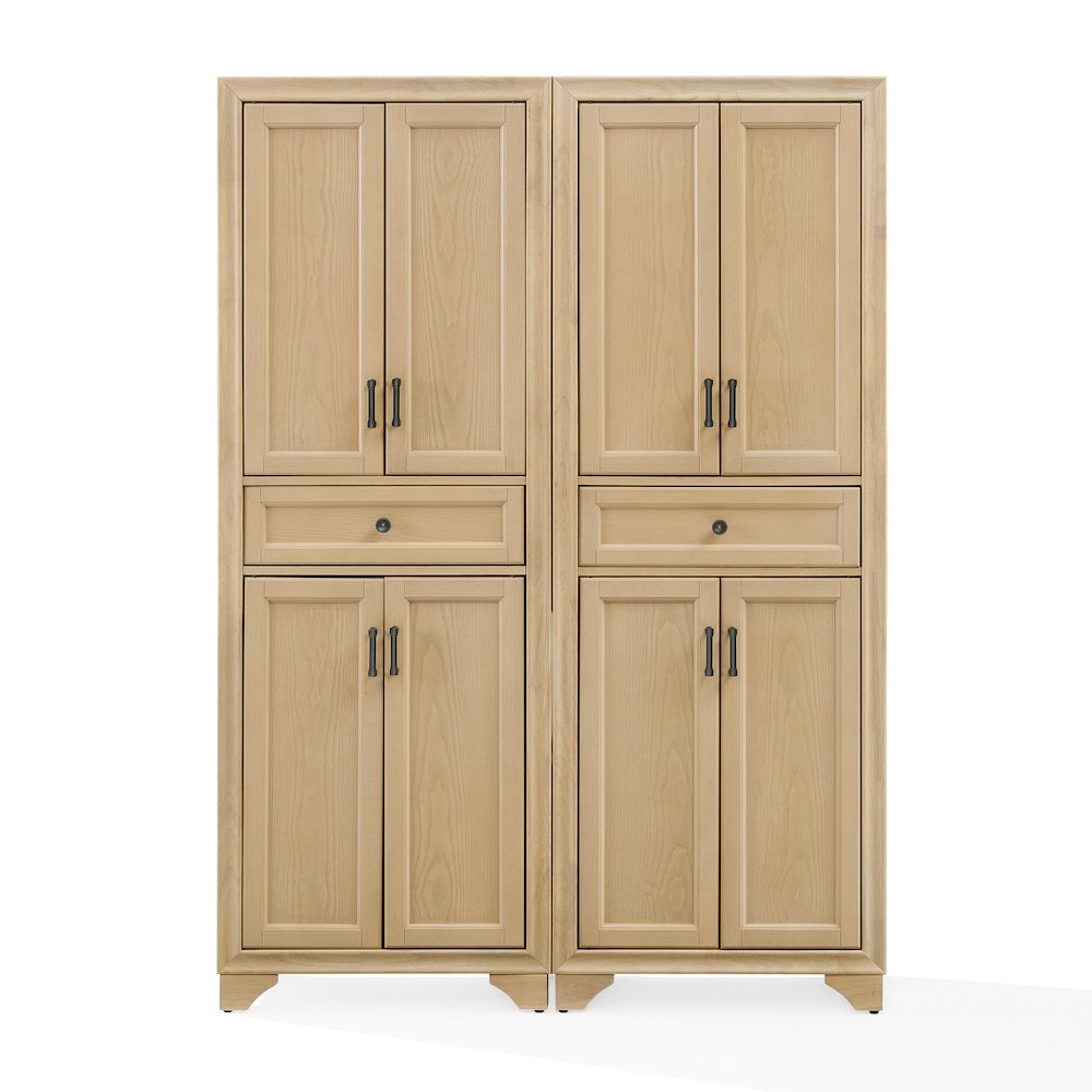 Tara 2-Piece Kitchen Storage Pantry Set Natural – 2 Pantries