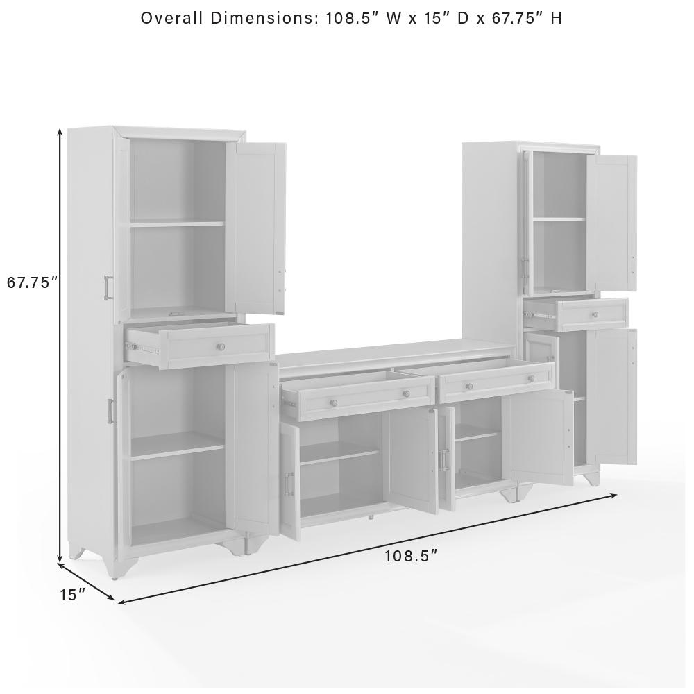 Tara 3-Piece Sideboard And Pantry Set – Sideboard & 2 Pantries