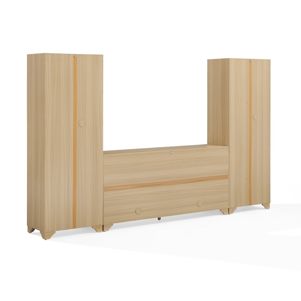 Tara 3-Piece Sideboard And Pantry Set Natural – Sideboard & 2 Pantries