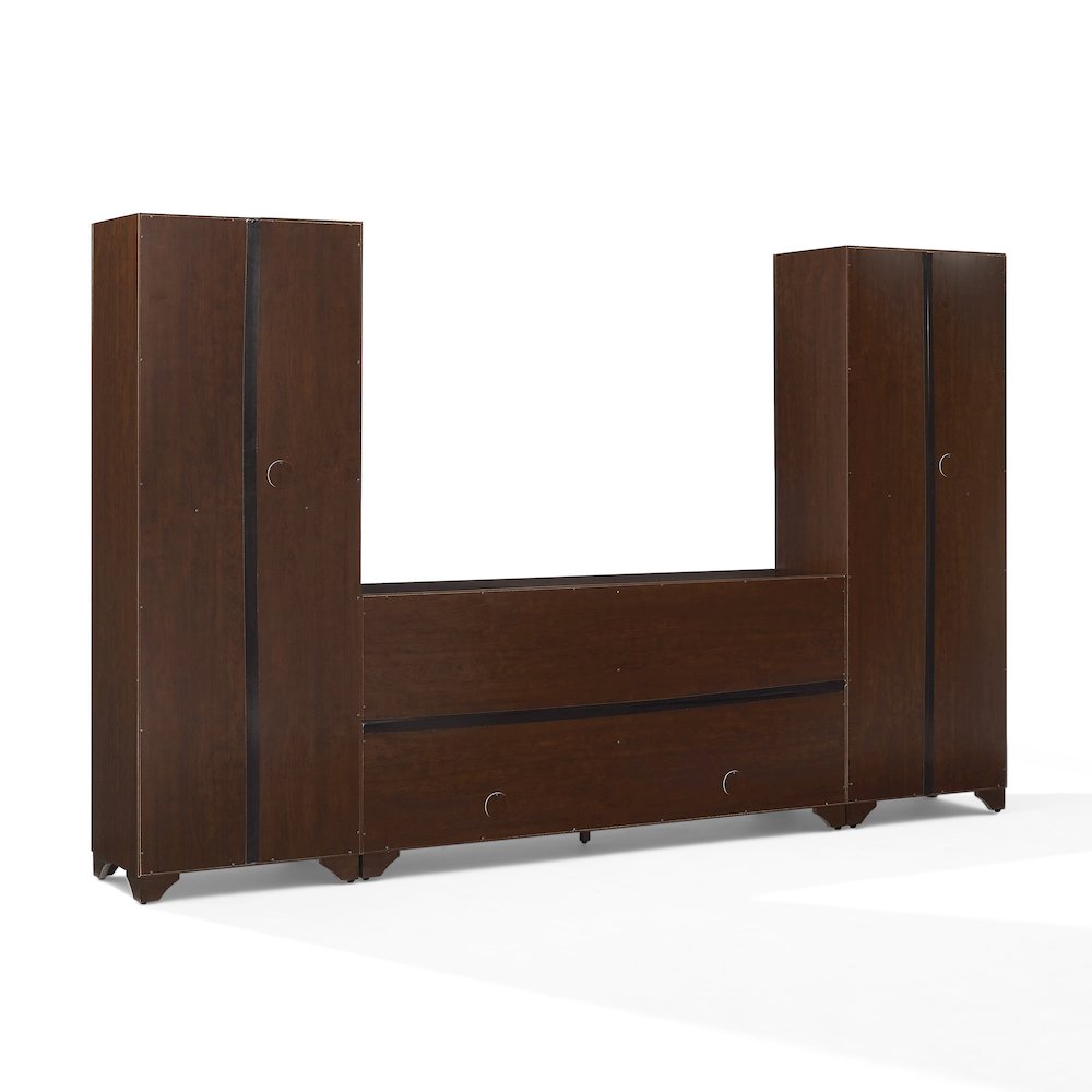 Tara 3-Piece Entertainment Center Brown – Sideboard & 2 Pantries