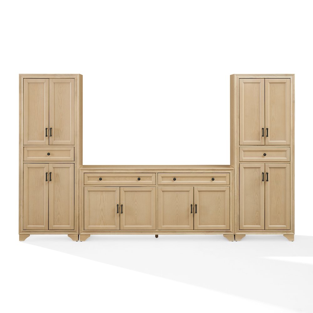 Tara 3-Piece Entertainment Center Natural – Sideboard & 2 Pantries