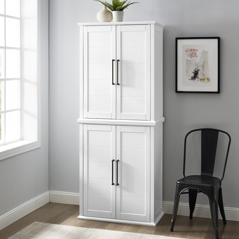 Bartlett Tall Kitchen Storage Pantry – 2 Stackable Pantries