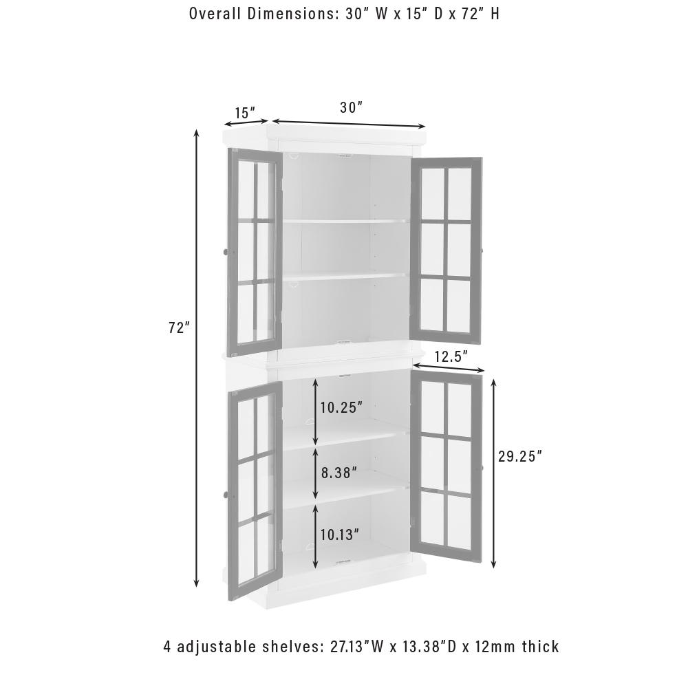 Cecily Tall Kitchen Storage Pantry – 2 Stackable Pantries