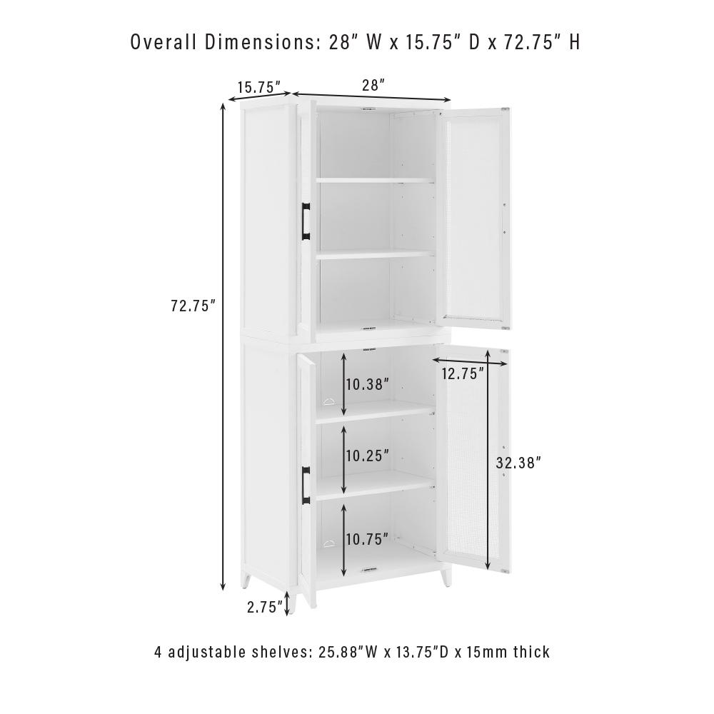 Milo Tall Kitchen Storage Pantry – 2 Stackable Pantries