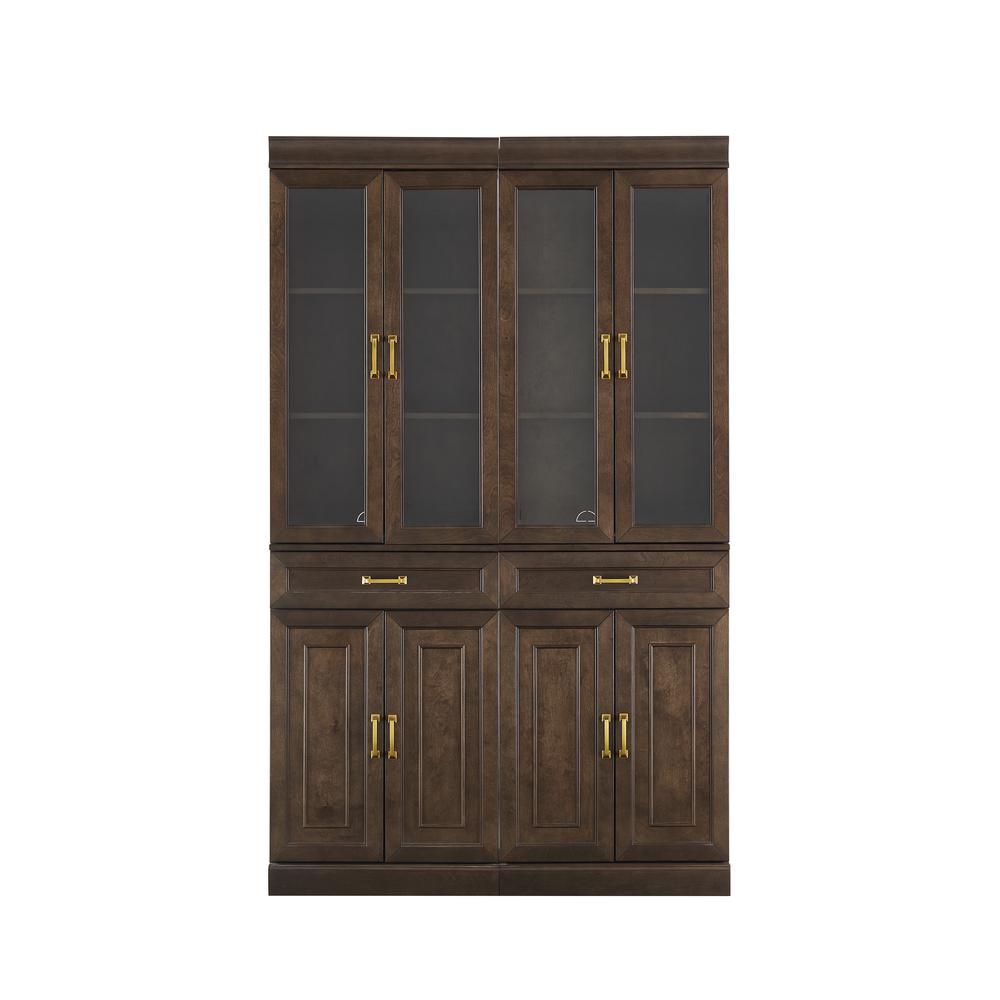 Stanton 2Pc Glass Door Kitchen Storage Pantry Cabinet Set – 2 Pantries