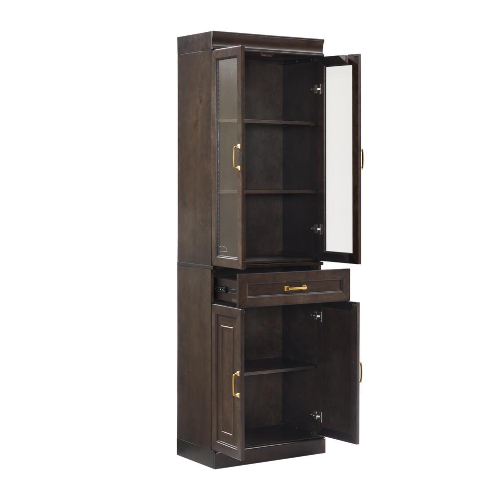 Stanton 2Pc Glass Door Kitchen Storage Pantry Cabinet Set – 2 Pantries