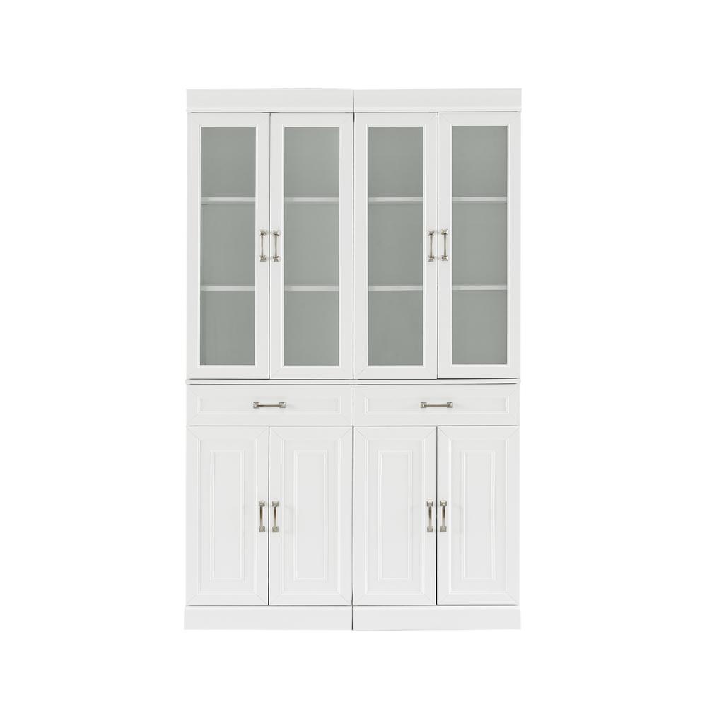 Stanton 2Pc Glass Door Kitchen Storage Pantry Cabinet Set – 2 Pantries