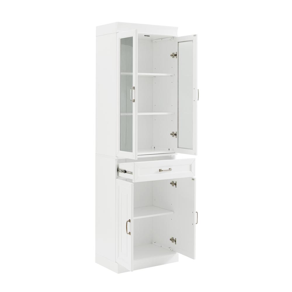 Stanton 2Pc Glass Door Kitchen Storage Pantry Cabinet Set – 2 Pantries