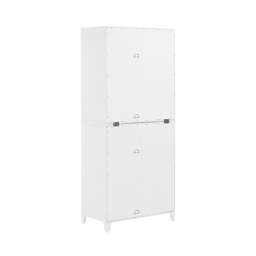 Roarke 2Pc Pantry Storage Cabinet W/Glass Door Hutch Set – 2 Pantries