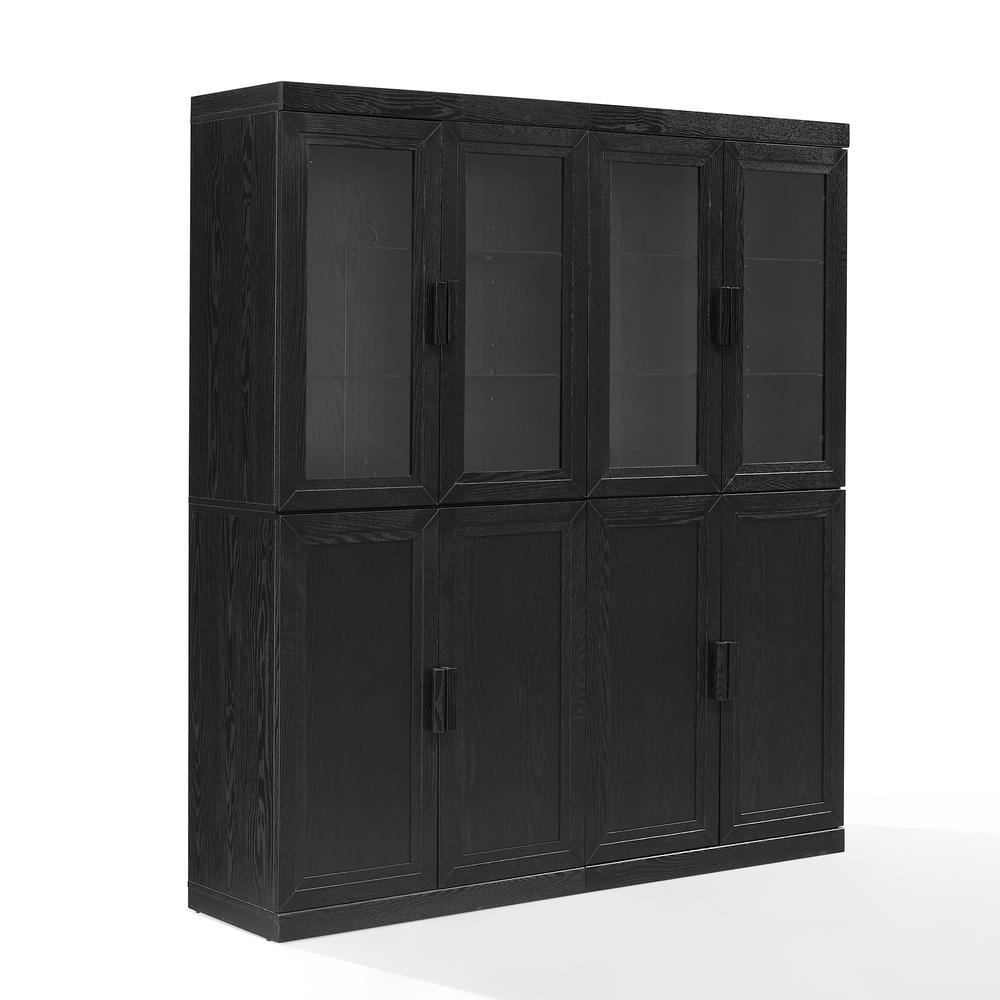 Essen 2Pc Pantry Storage Cabinet W/Glass Door Hutch Set – 2 Pantries