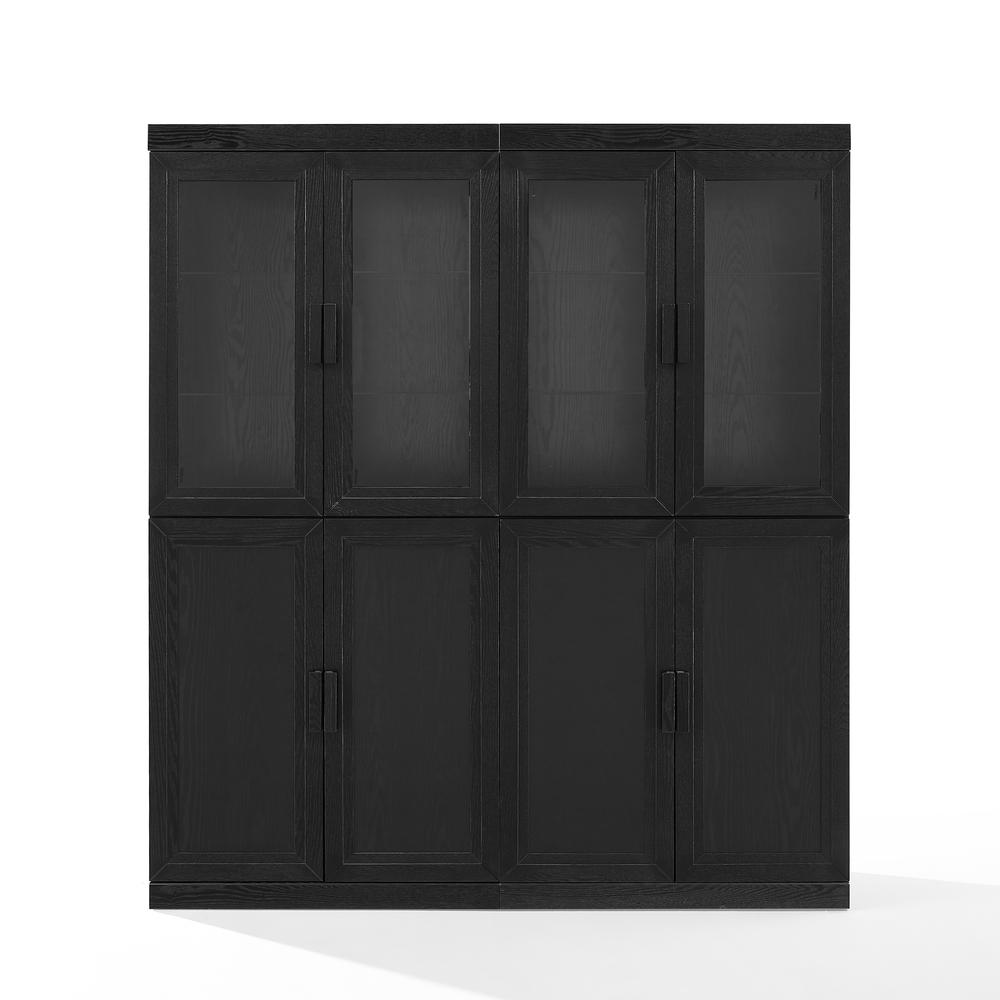 Essen 2Pc Pantry Storage Cabinet W/Glass Door Hutch Set – 2 Pantries