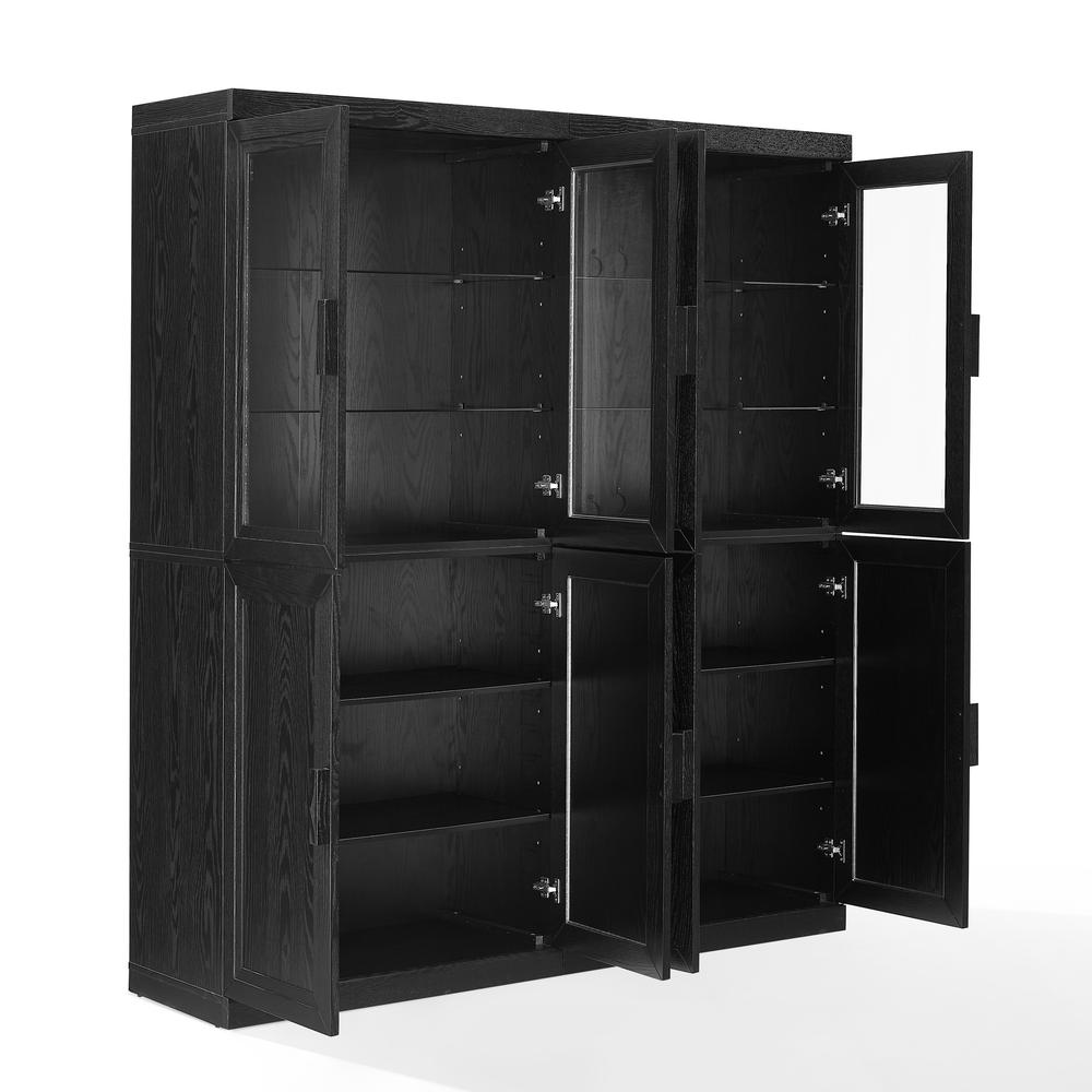Essen 2Pc Pantry Storage Cabinet W/Glass Door Hutch Set – 2 Pantries