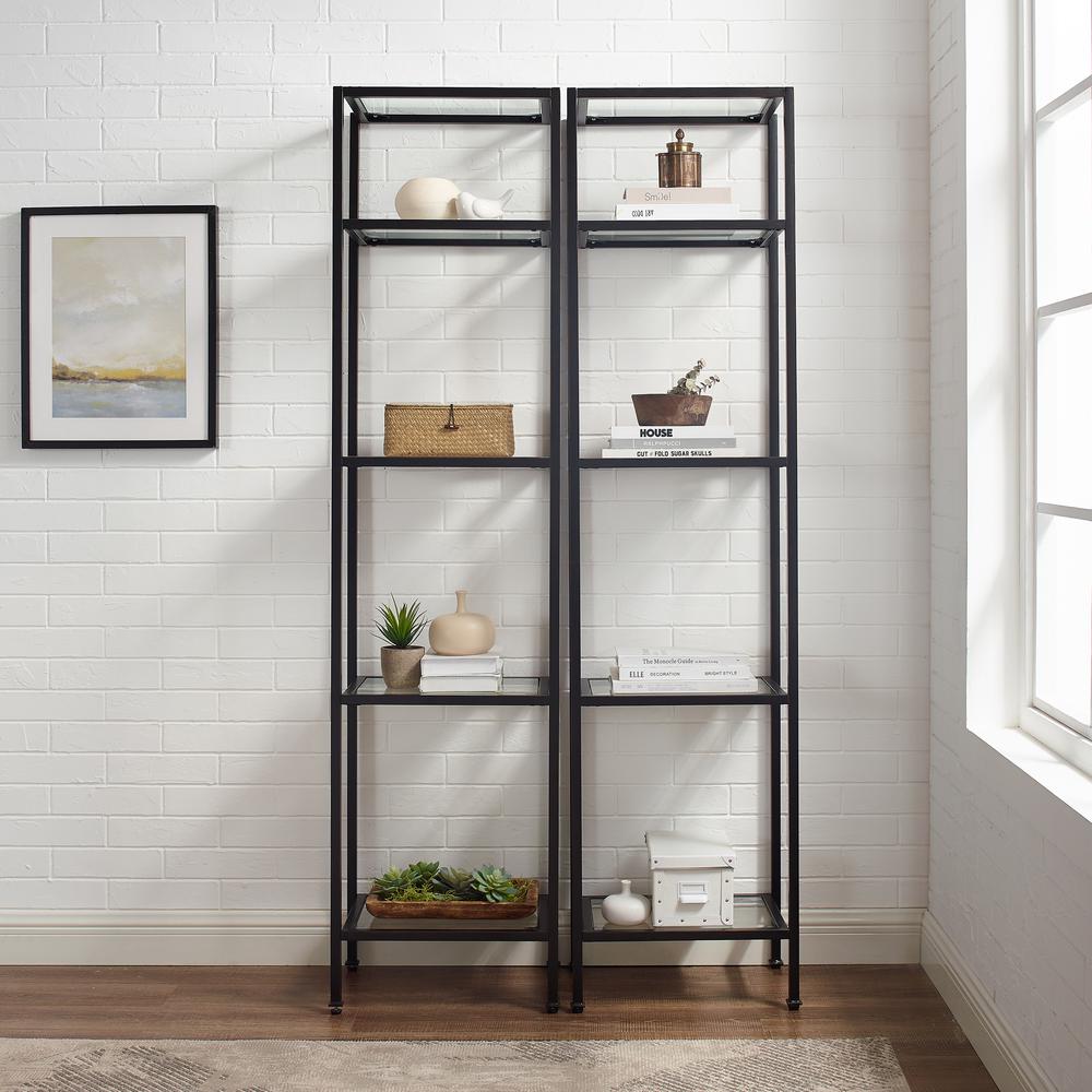 Aimee 2-Piece Etagere Bookcase Set – 2 Narrow Etageres