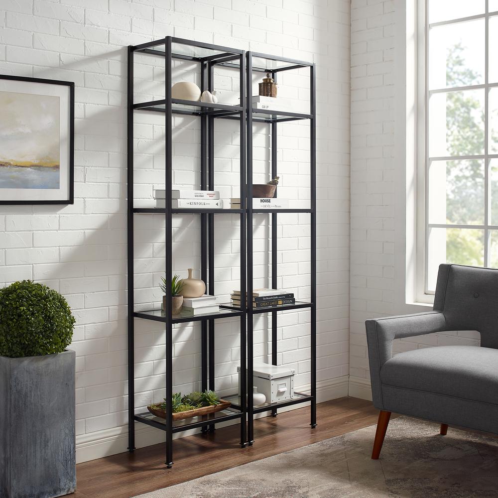 Aimee 2-Piece Etagere Bookcase Set – 2 Narrow Etageres