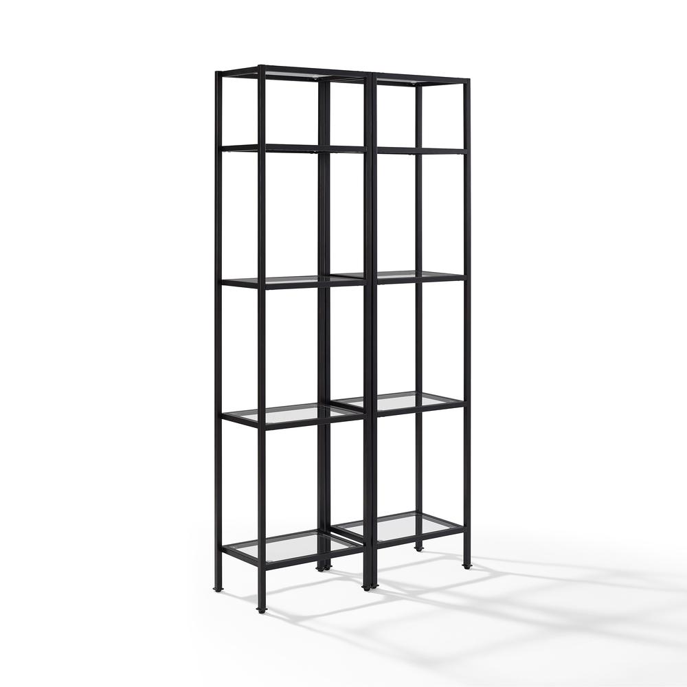 Aimee 2-Piece Etagere Bookcase Set – 2 Narrow Etageres