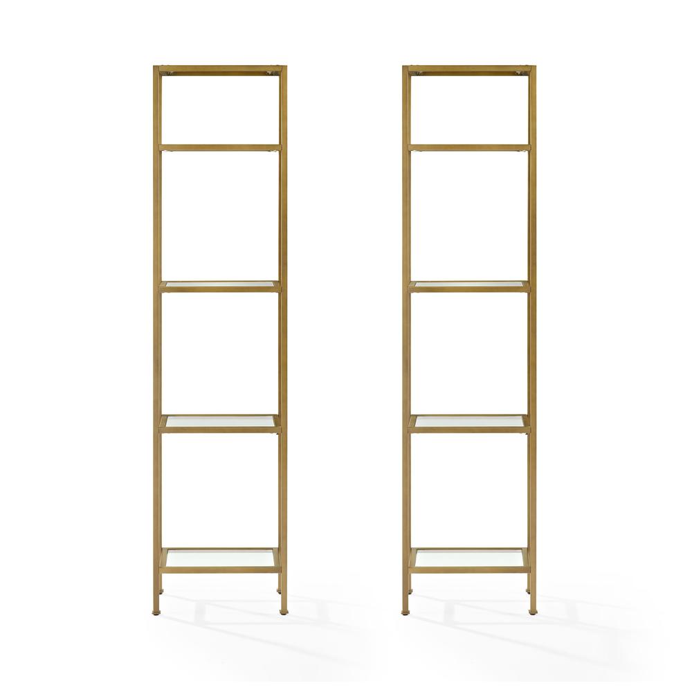 Aimee 2-Piece Etagere Bookcase Set – 2 Narrow Etageres