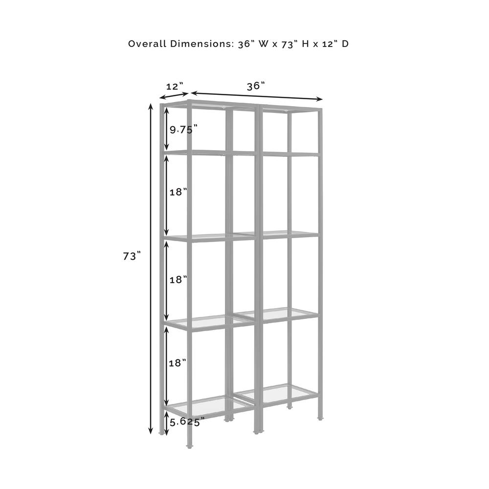 Aimee 2-Piece Etagere Bookcase Set – 2 Narrow Etageres