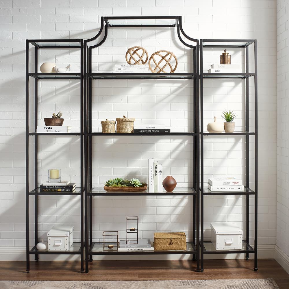 Aimee 3-Piece Etagere Bookcase Set – Large Etagere & 2 Narrow Etageres