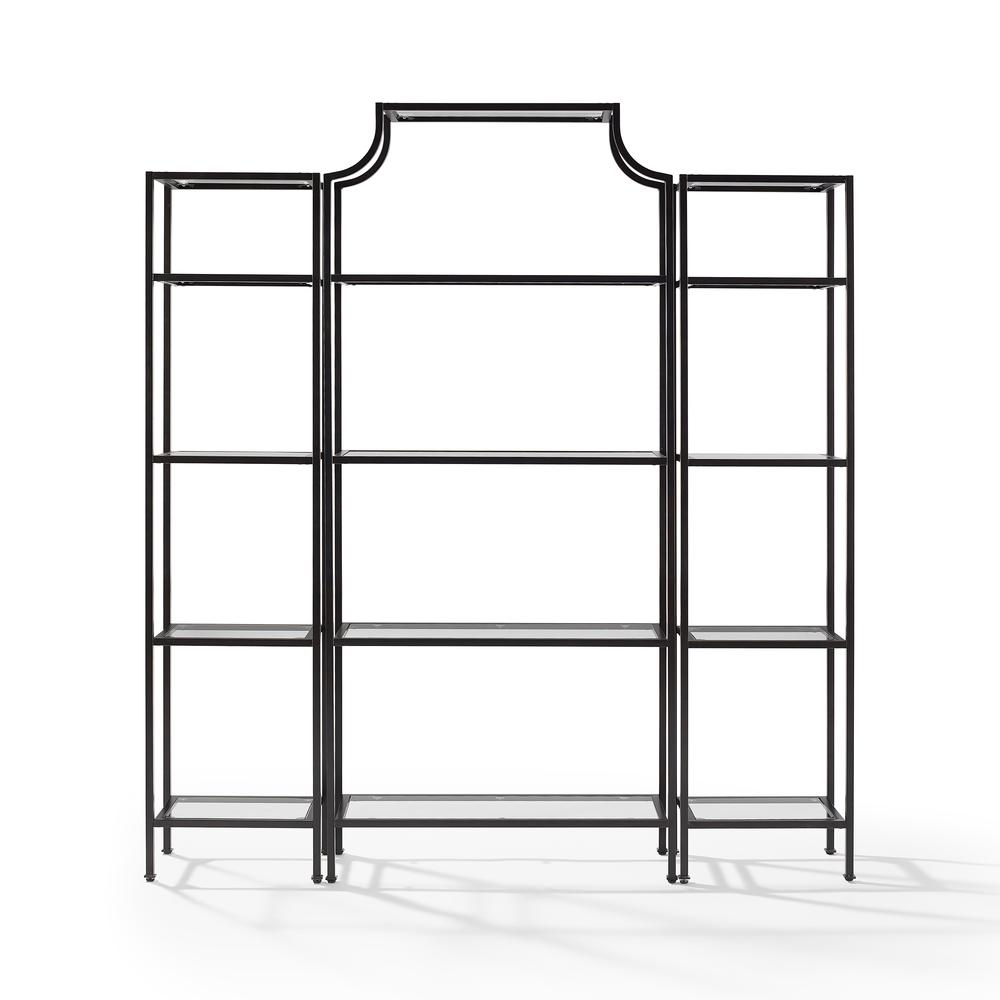 Aimee 3-Piece Etagere Bookcase Set – Large Etagere & 2 Narrow Etageres