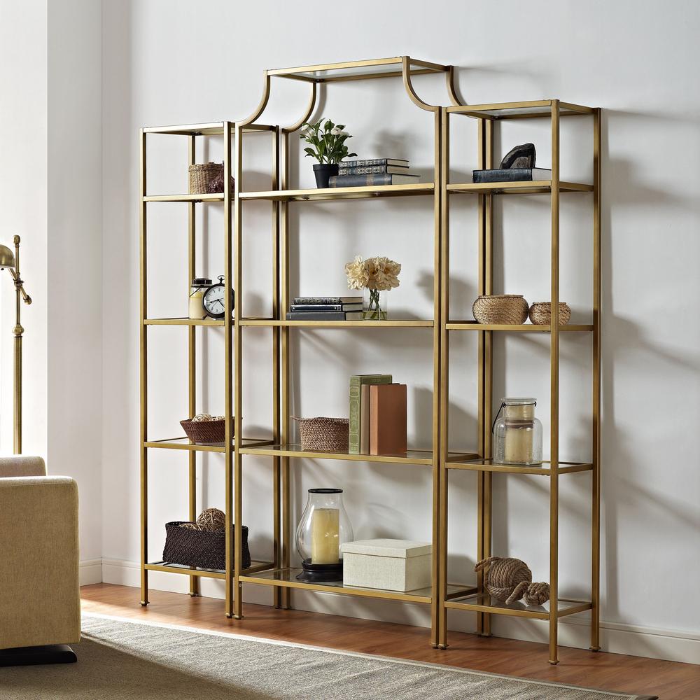 Aimee 3-Piece Etagere Bookcase Set – Large Etagere & 2 Narrow Etageres
