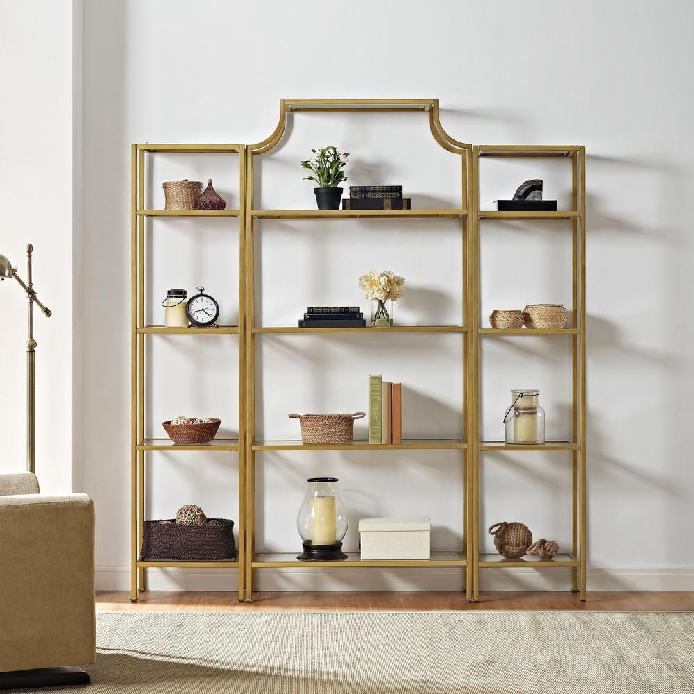 Aimee 3-Piece Etagere Bookcase Set – Large Etagere & 2 Narrow Etageres