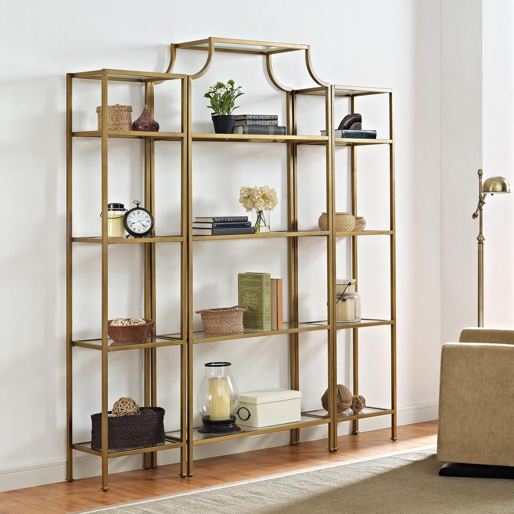 Aimee 3-Piece Etagere Bookcase Set – Large Etagere & 2 Narrow Etageres