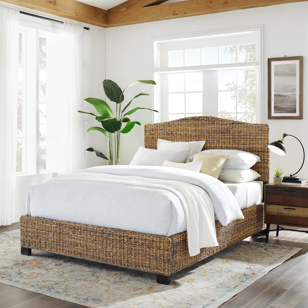Serena Rattan Full Bed Banana Leaf – Headboard