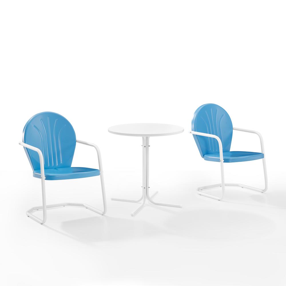 Griffith 3Pc Retro Outdoor Bistro Set – Bistro Table & 2 Chairs