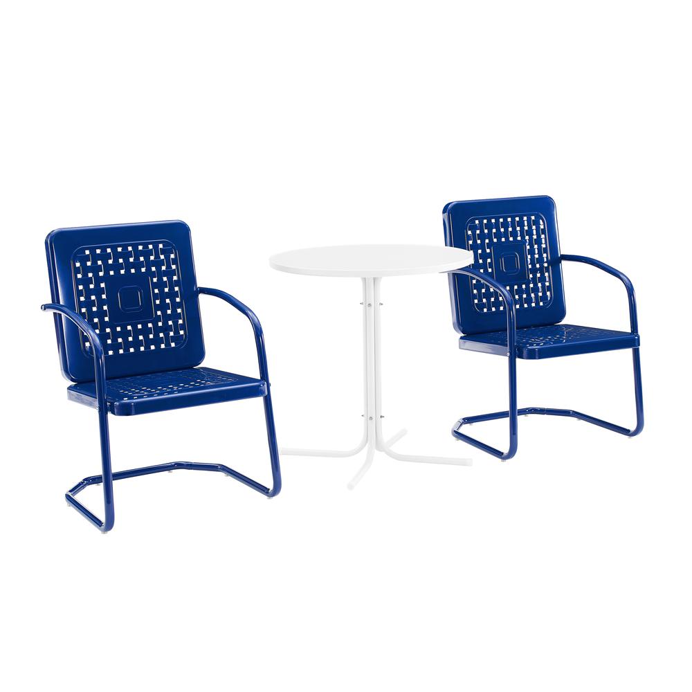 Bates 3Pc Retro Outdoor Bistro Set – Bistro Table & 2 Armchairs